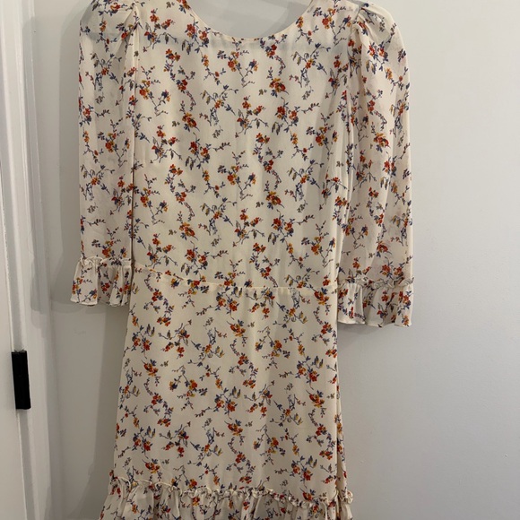 Reformation Dresses & Skirts - Reformation Floral Long Sleeve Dress - Cream and Red